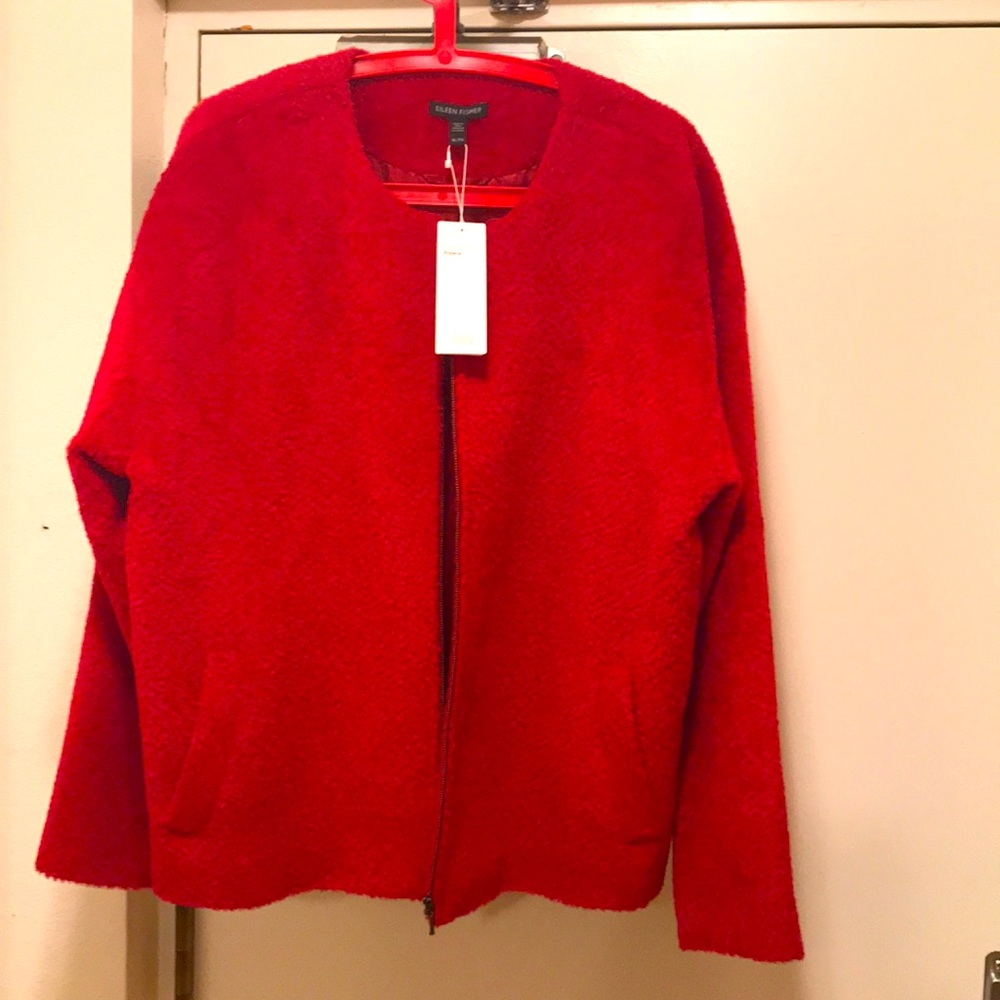 Eileen Fisher Xl size, red coat.